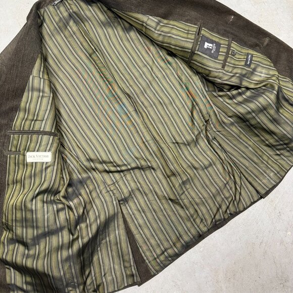 Jack Victor Velvet Corduroy Blazer Brown Sport Coat Made in Canada 40S - Picture 8 of 11